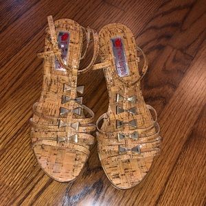 Wedges with Gold Details